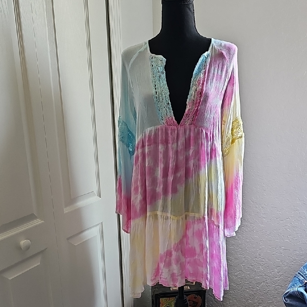 Tie-Dye Dress/Beach Cover-up - Picture 3 of 17